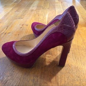 Audrey Brooke Purple Platform Heels - Spring Flair